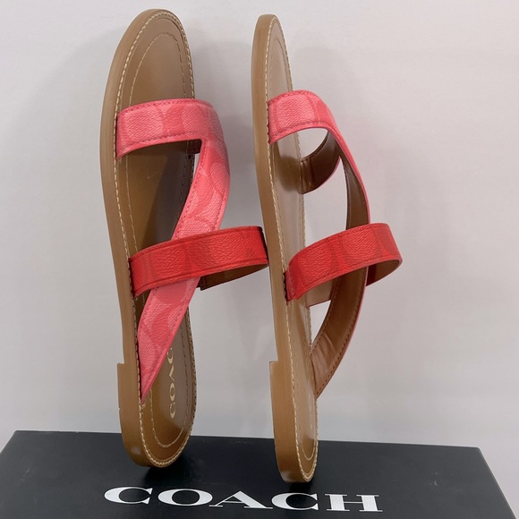 COACH, HARLAN SIG SANDALS, PINK LEMONADE, MULTI COLOR, SIZE US 9-B, EUR 39.5B - Picture 7 of 16